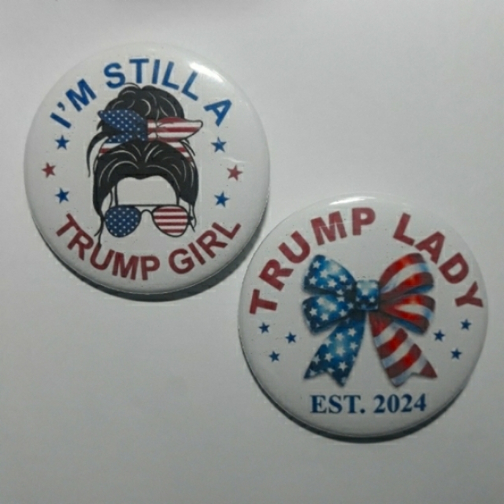 (New) I'm Still A Trump Girl Pinback Button Set